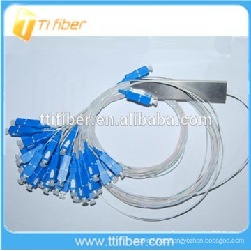 0.9mm Mini Fiber Optic PLC Splitter 2x32